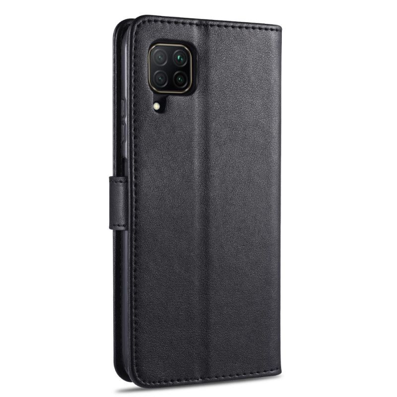 Leren Hoesje Huawei P40 Lite Rood Zwart Azns Kunstleer