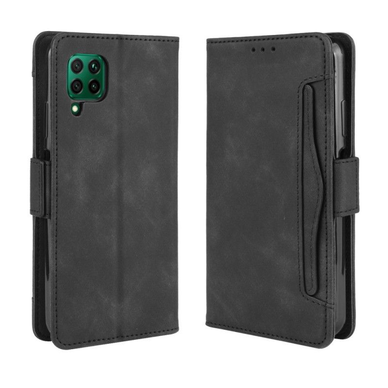 Leren Hoesje Huawei P40 Lite Rood Zwart Eersteklas Multikaart