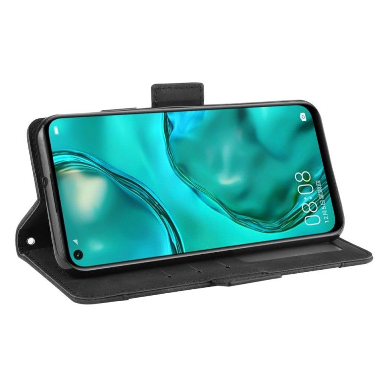 Leren Hoesje Huawei P40 Lite Rood Zwart Eersteklas Multikaart