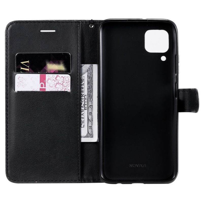 Leren Hoesje Huawei P40 Lite Roségoud Leereffect Met String