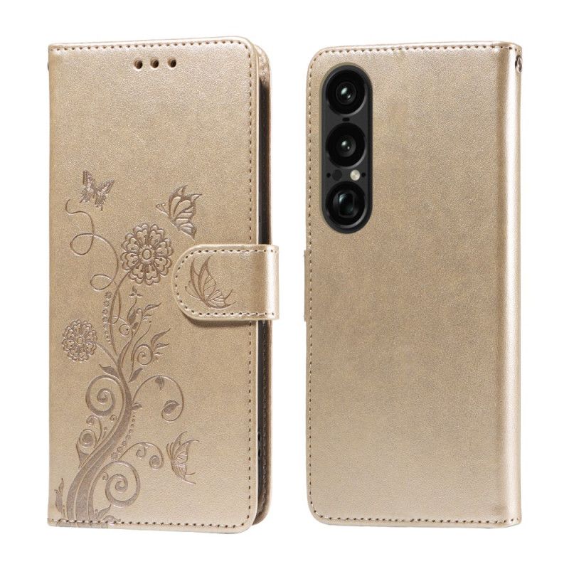 Bescherming Hoesje Sony Xperia 1 Vii Bloemenprint