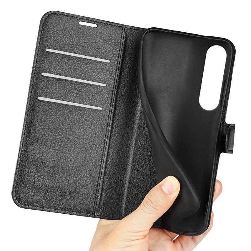 Bescherming Hoesje Sony Xperia 1 Vii Klassiek Imitatieleer