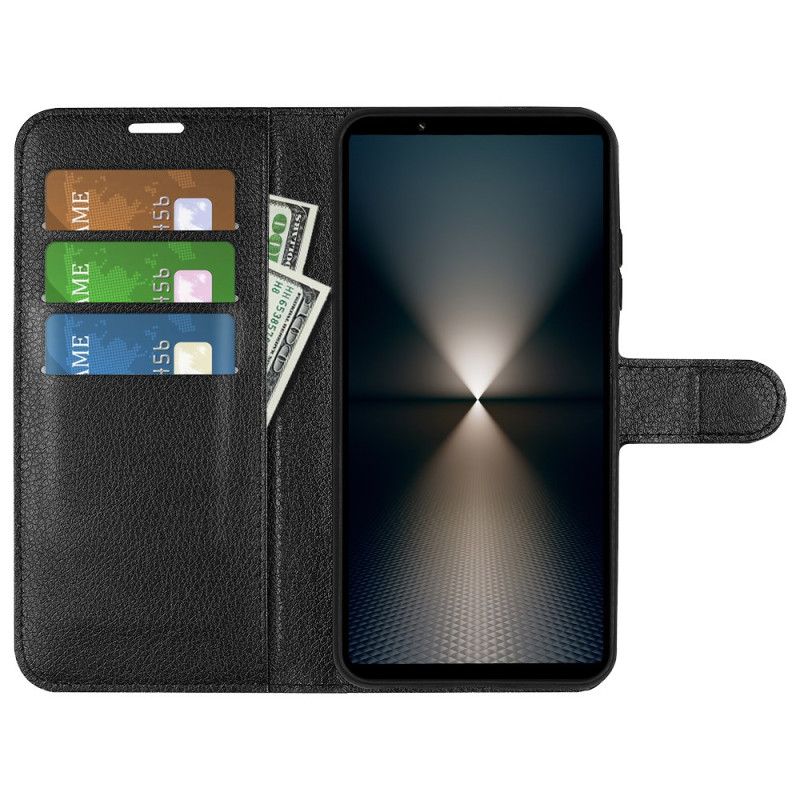 Bescherming Hoesje Sony Xperia 1 Vii Klassiek Imitatieleer