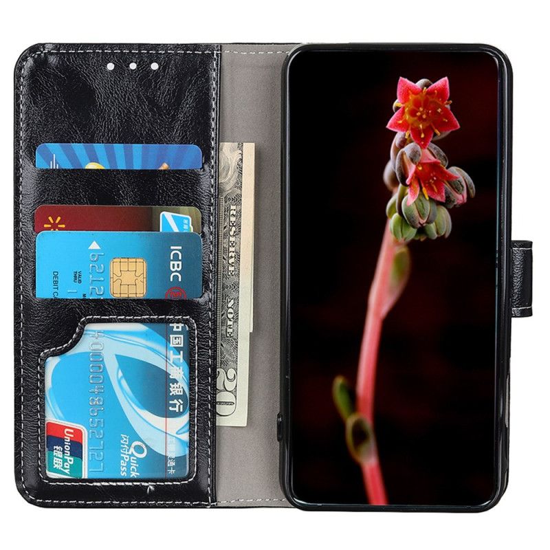 Folio-hoesje Sony Xperia 1 Vii Glanzend Imitatieleer