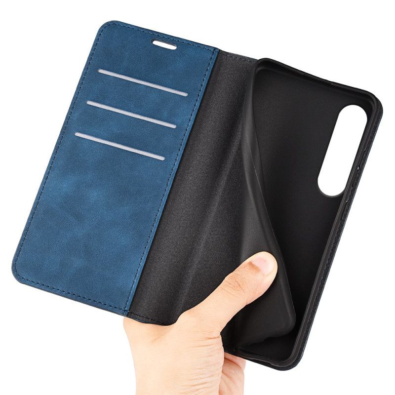 Folio-hoesje Sony Xperia 1 Vii Leerstijl