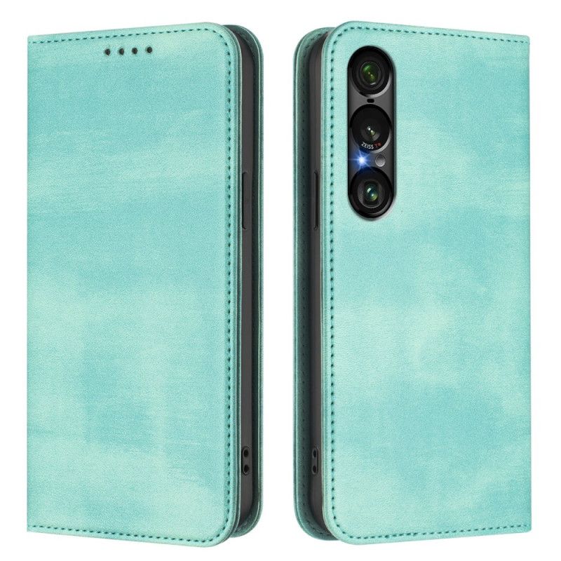 Folio-hoesje Sony Xperia 1 Vii Rfid-bescherming Retro Design