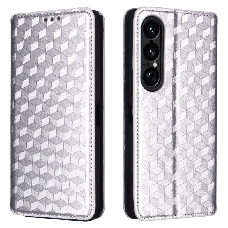 Folio-hoesje Sony Xperia 1 Vii Telefoonhoesje 3d-diamanten