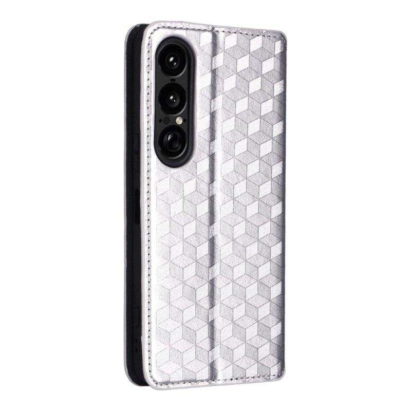 Folio-hoesje Sony Xperia 1 Vii Telefoonhoesje 3d-diamanten