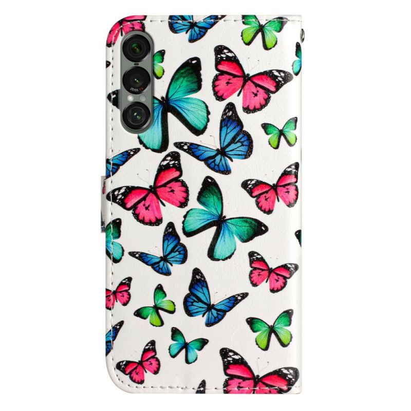 Folio-hoesje Sony Xperia 1 Vii Vlinderpatroon