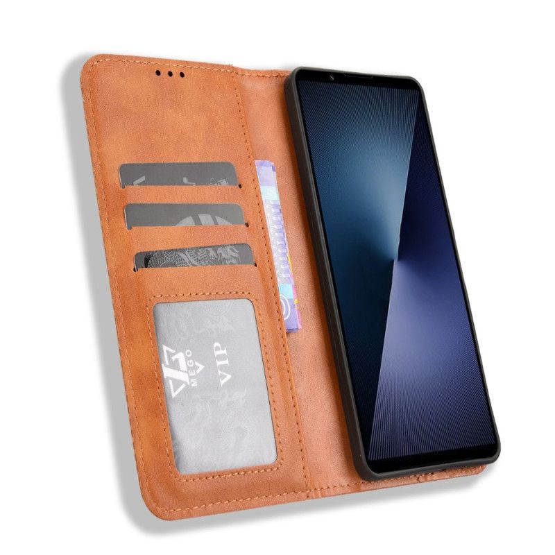Folio-hoesje Voor Sony Xperia 1 Vii Vintage Rand