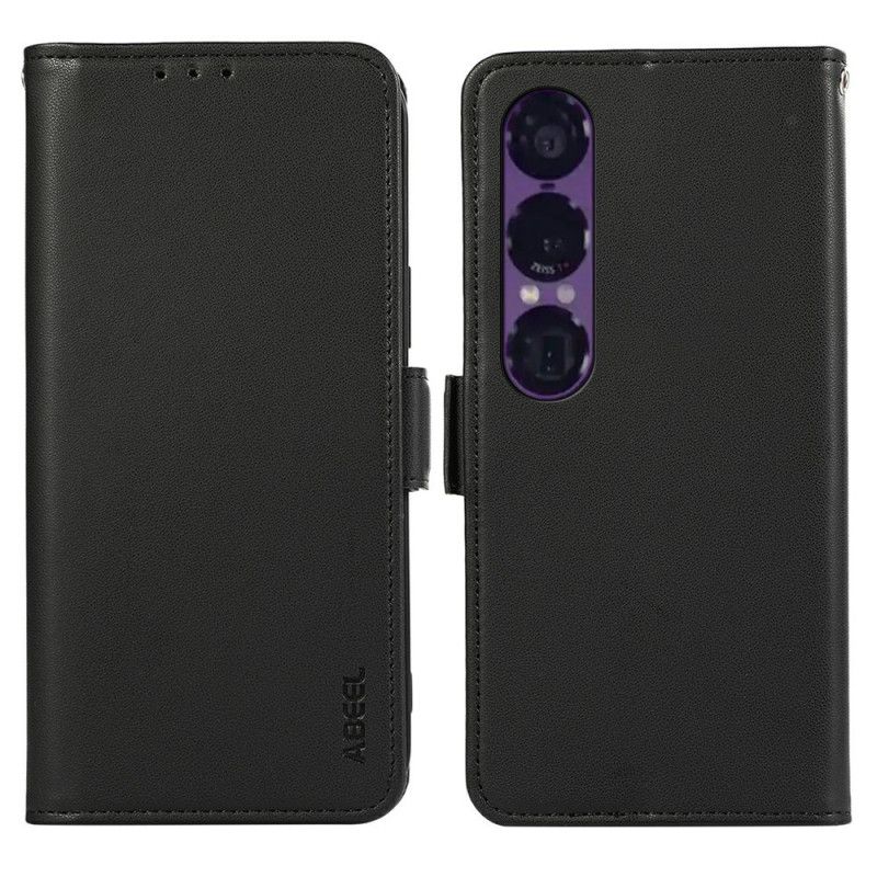 Leren Hoesje Sony Xperia 1 Vii Abeel Rfid-bescherming Bescherming Hoesje