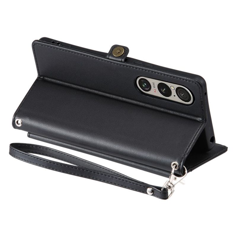 Leren Hoesje Sony Xperia 1 Vii Etui Met Riem Bescherming Hoesje