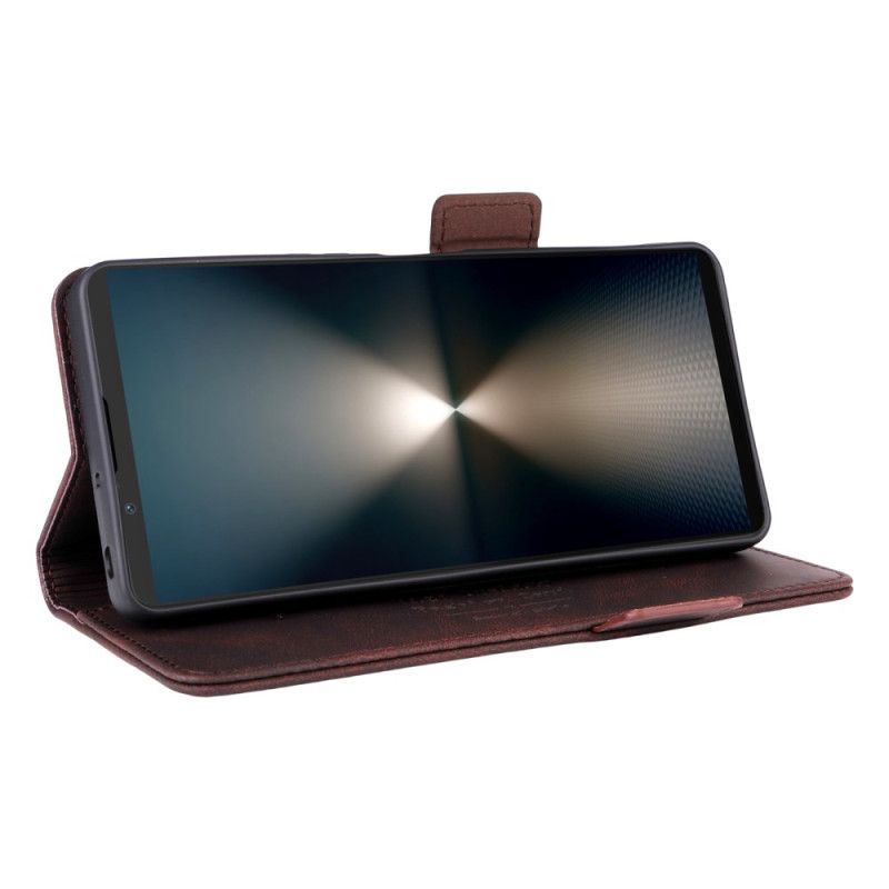 Leren Hoesje Sony Xperia 1 Vii Retro Bescherming Hoesje