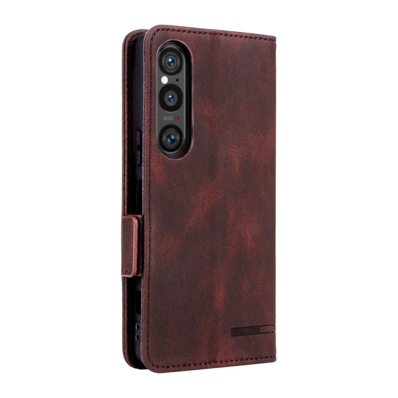 Leren Hoesje Sony Xperia 1 Vii Retro Bescherming Hoesje