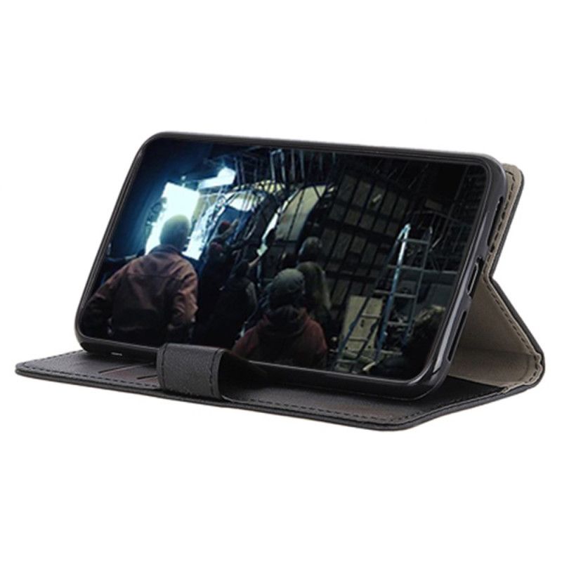 Leren Hoesje Voor Sony Xperia 1 Vii Klassiek Zwart