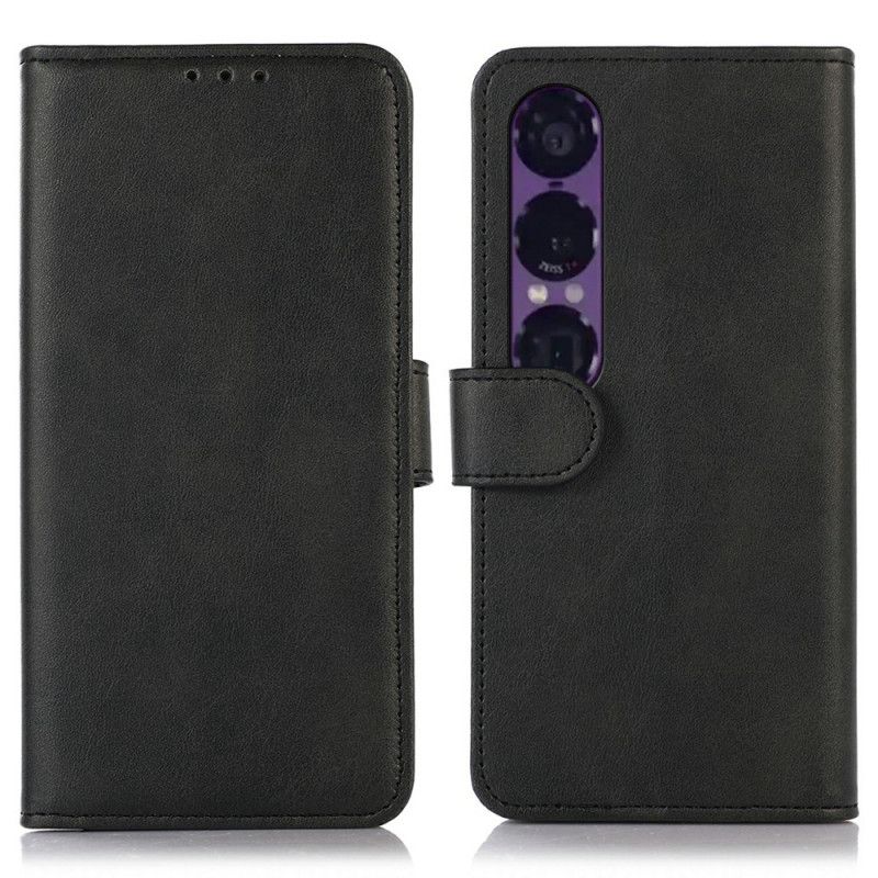 Leren Hoesje Voor Sony Xperia 1 Vii Leerstructuur