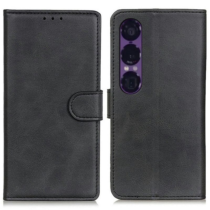 Leren Hoesje Voor Sony Xperia 1 Vii Mat Kunstleer