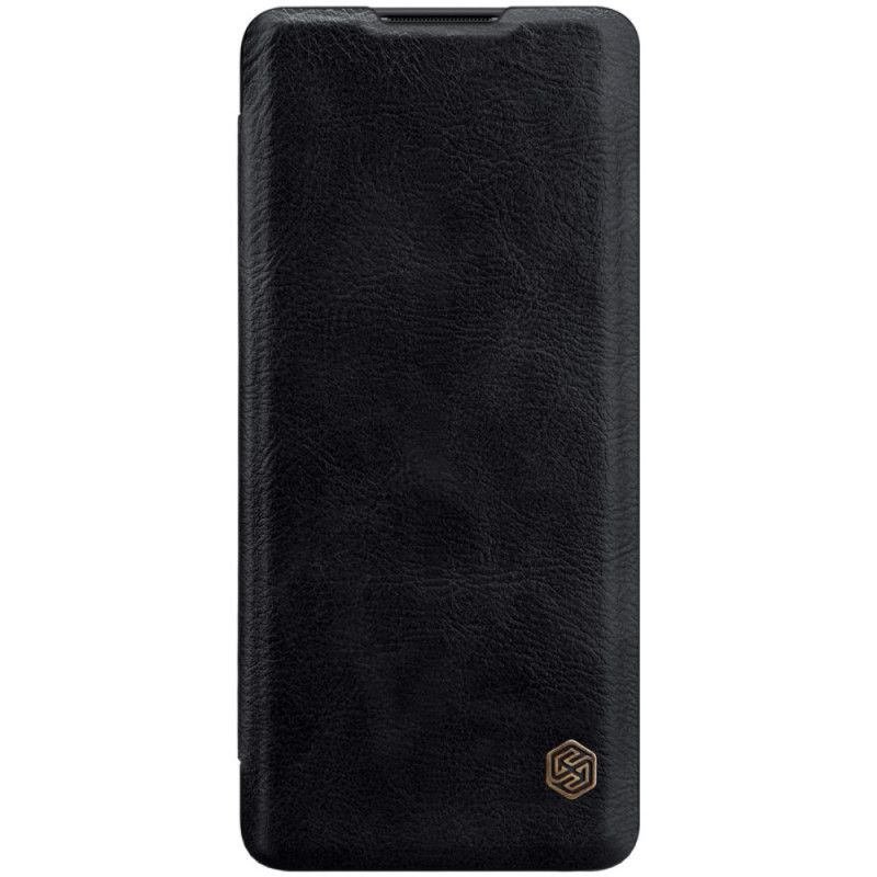 Folio-hoesje OnePlus 8 Bruin Rood Nillkin Qin-Reeks