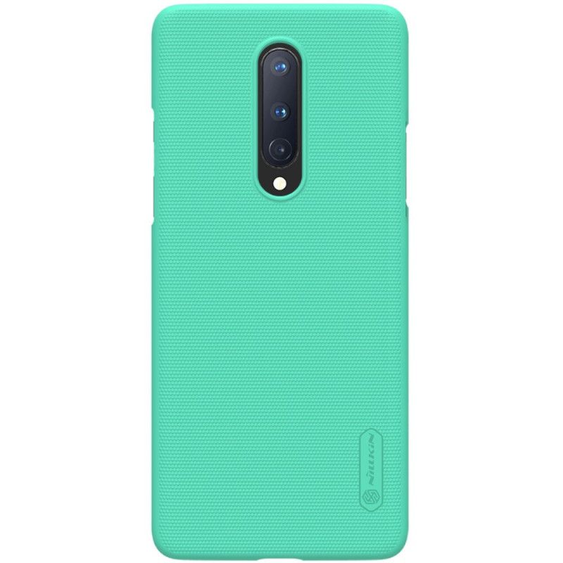 Hoesje OnePlus 8 Rood Zwart Stijve Frosted Nillkin
