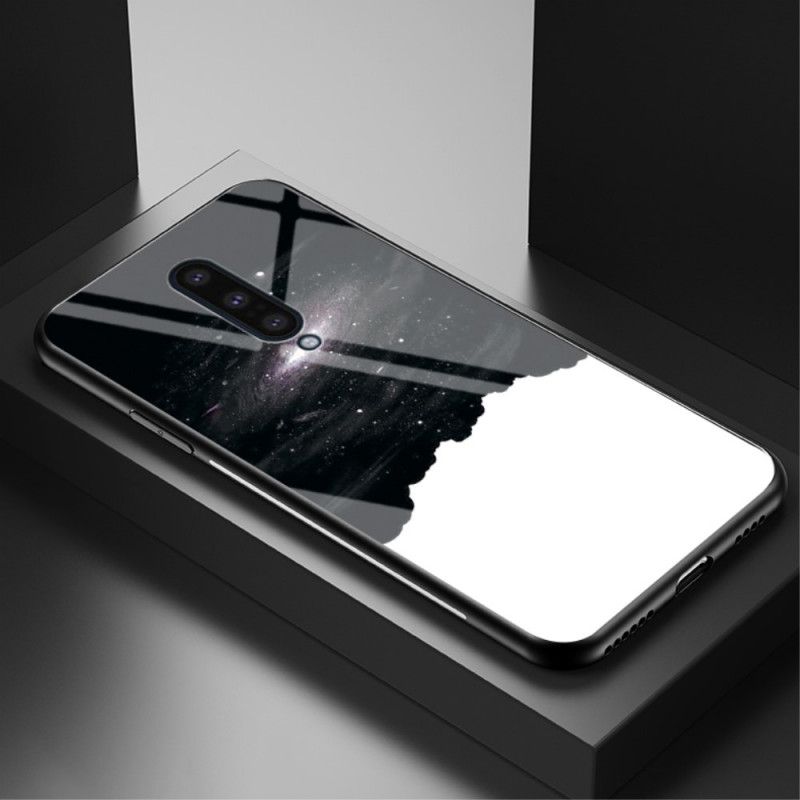 Hoesje OnePlus 8 Turkoois Grijs Schoonheid Gehard Glas