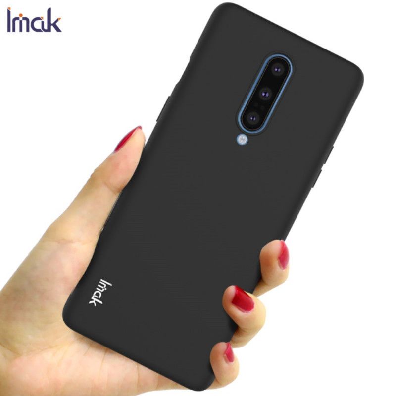Hoesje voor OnePlus 8 Donkerblauw Zwart Imak Uc-1