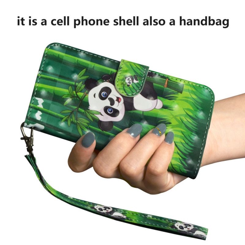 Leren Hoesje voor OnePlus 8 Panda En Bamboe
