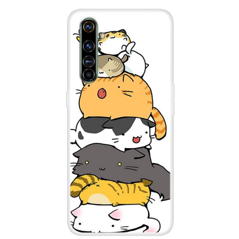 Hoesje Realme 6 Stapel Cartoonkatten