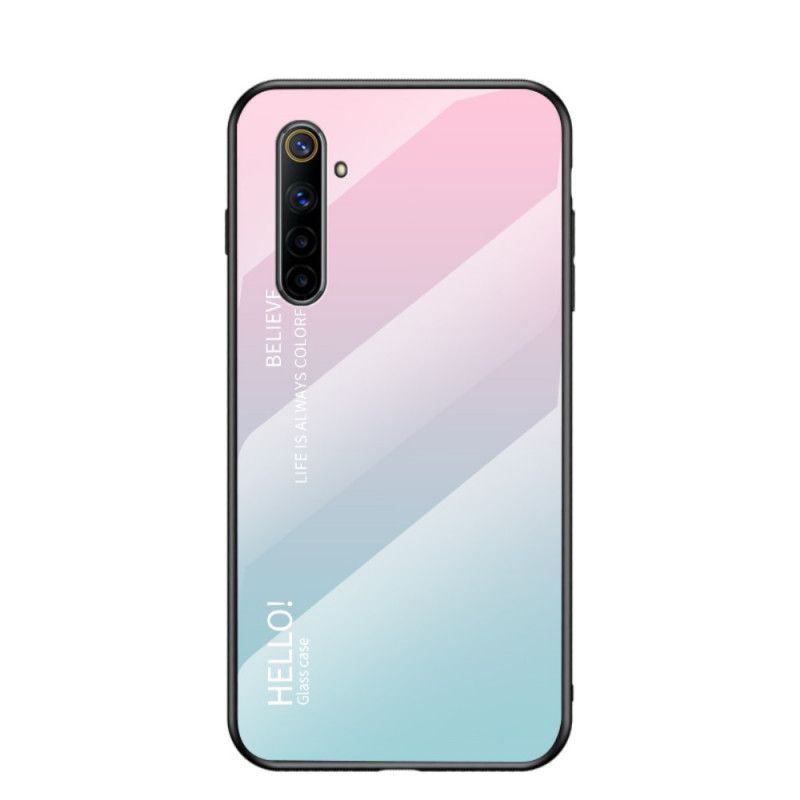 Hoesje Realme 6 Wit Zwart Hallo Gehard Glas