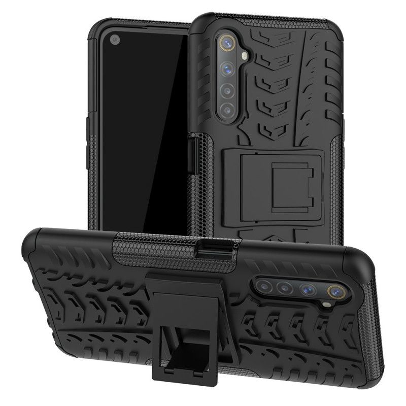 Hoesje voor Realme 6 Wit Zwart Ultrabestendig