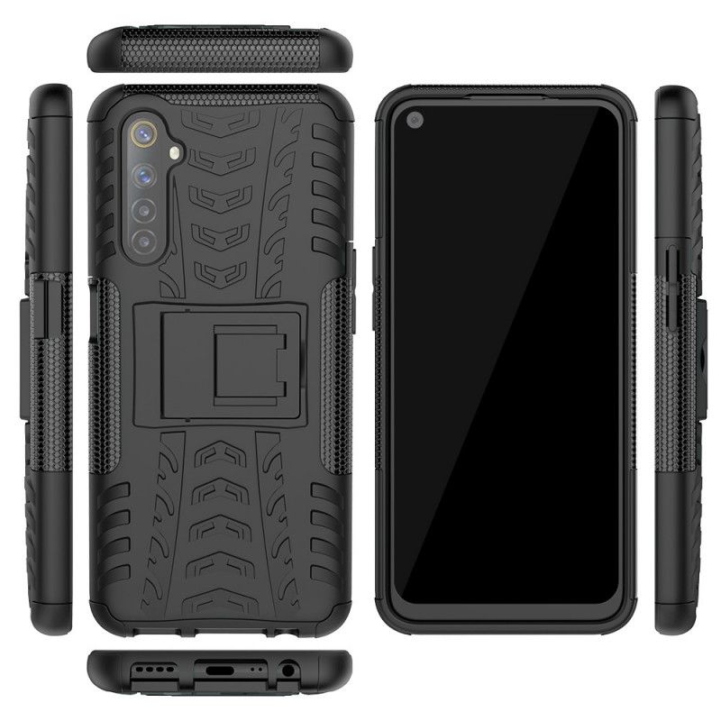 Hoesje voor Realme 6 Wit Zwart Ultrabestendig