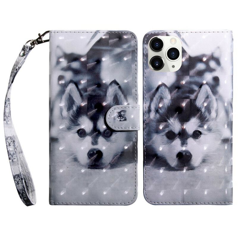 Flip Case Leren iPhone 13 Pro Lichtvlek Gustave De Hond