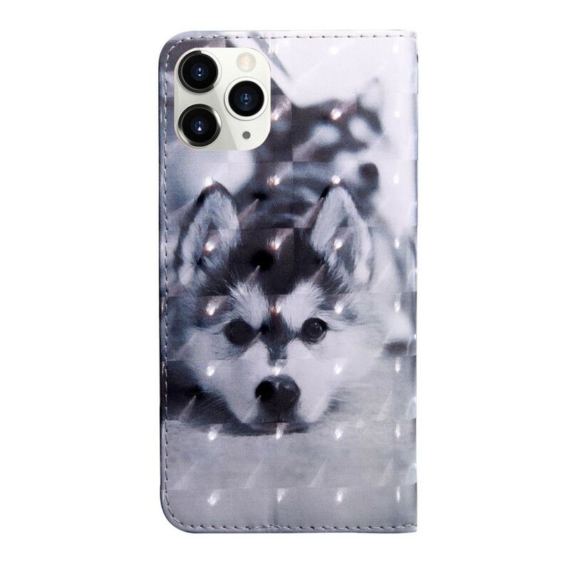 Flip Case Leren iPhone 13 Pro Lichtvlek Gustave De Hond