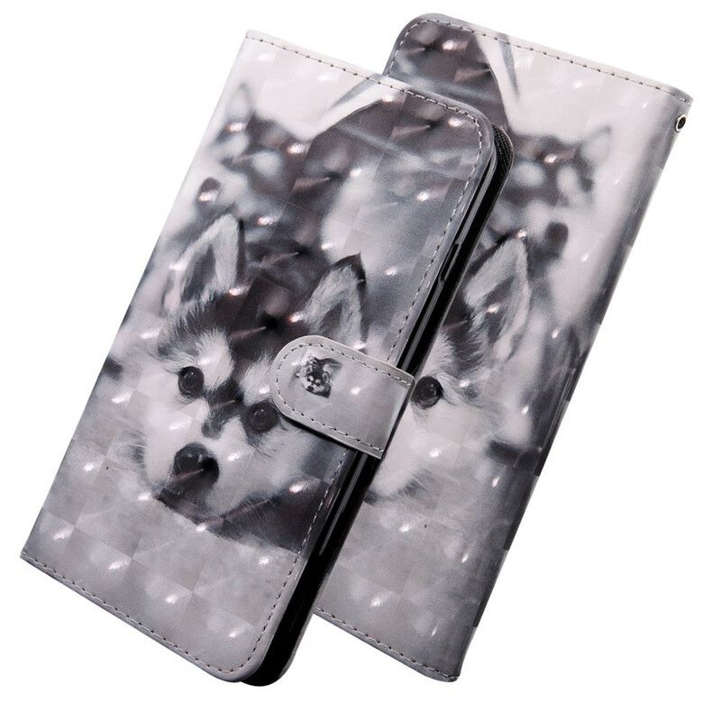 Flip Case Leren iPhone 13 Pro Lichtvlek Gustave De Hond