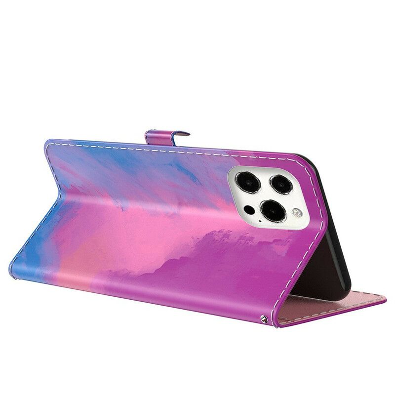 Folio-hoesje iPhone 13 Pro Telefoonhoesje Aquarel