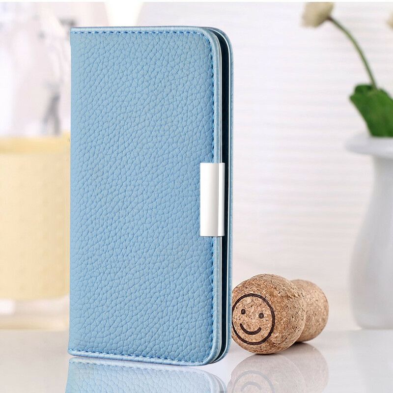 Folio-hoesje Voor iPhone 13 Pro Litchi Ultra Chique Kunstleer