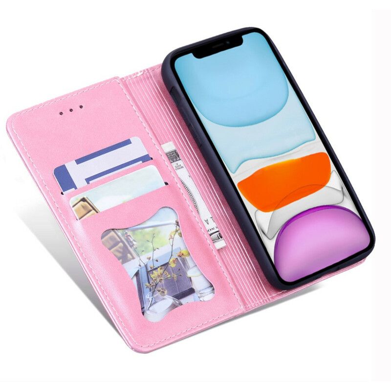 Folio-hoesje Voor iPhone 13 Pro Tweekleurig Zakelijk Leereffect