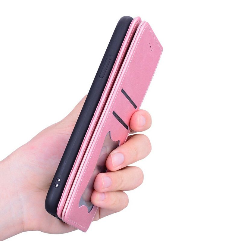 Folio-hoesje Voor iPhone 13 Pro Tweekleurig Zakelijk Leereffect