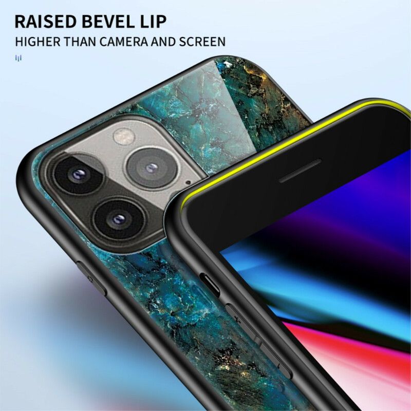 Hoesje iPhone 13 Pro Marmerkleuren Gehard Glas