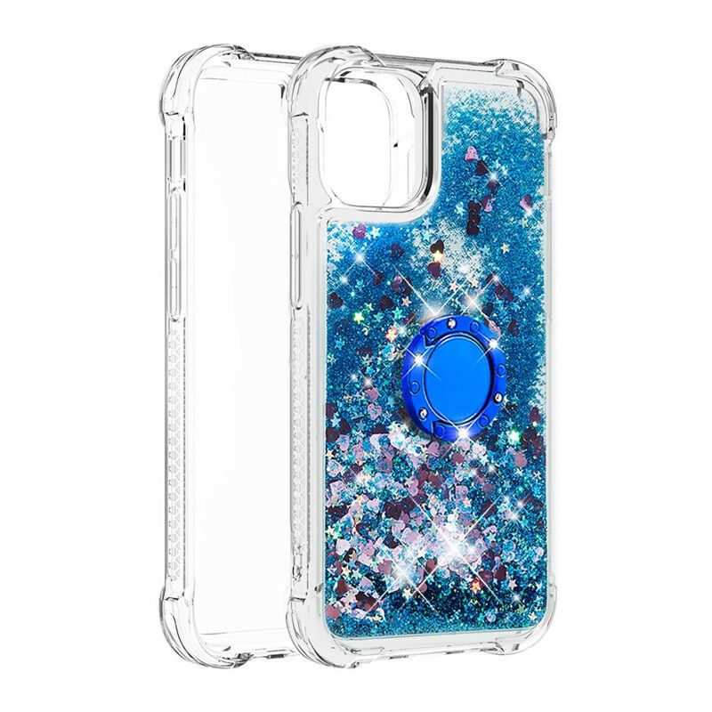 Hoesje iPhone 13 Pro Pailletten Met Ringhouder