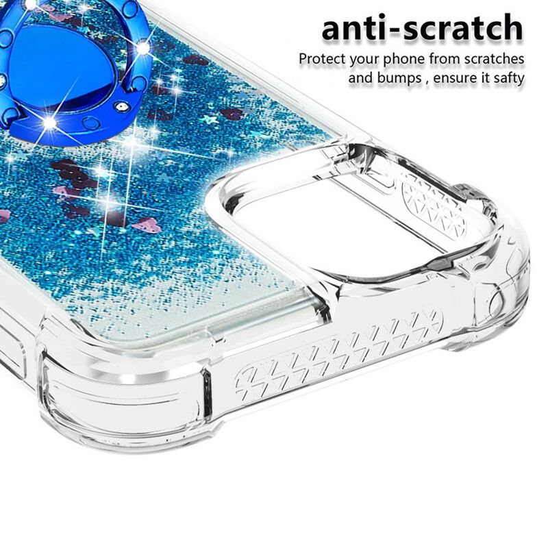 Hoesje iPhone 13 Pro Pailletten Met Ringhouder
