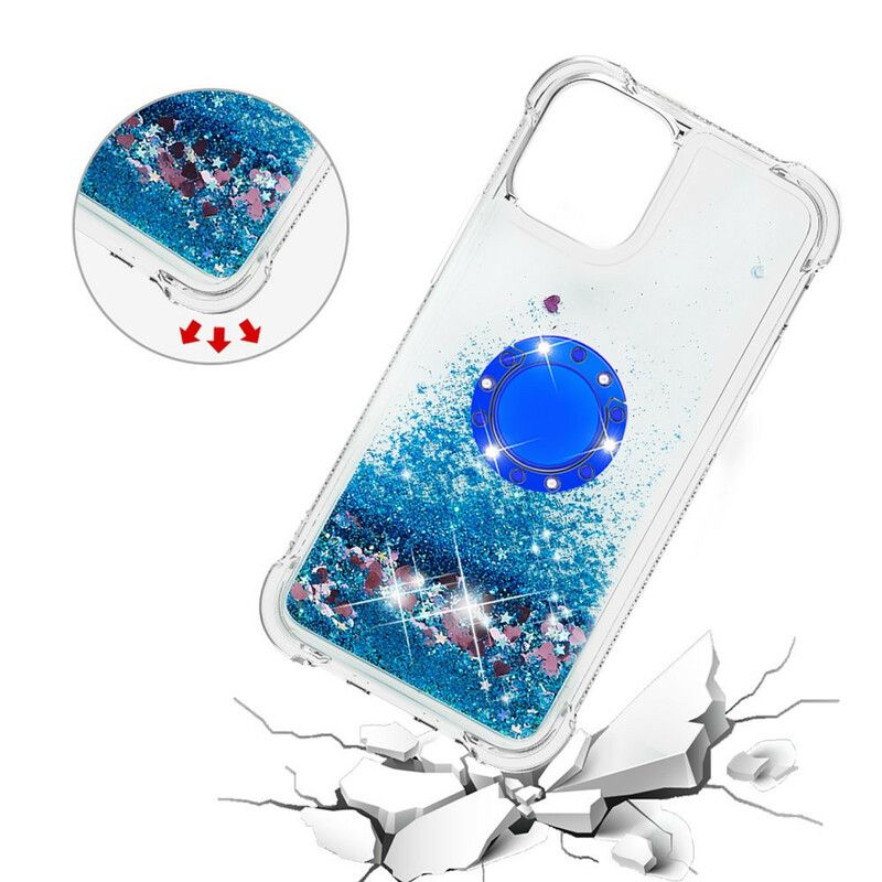 Hoesje iPhone 13 Pro Pailletten Met Ringhouder
