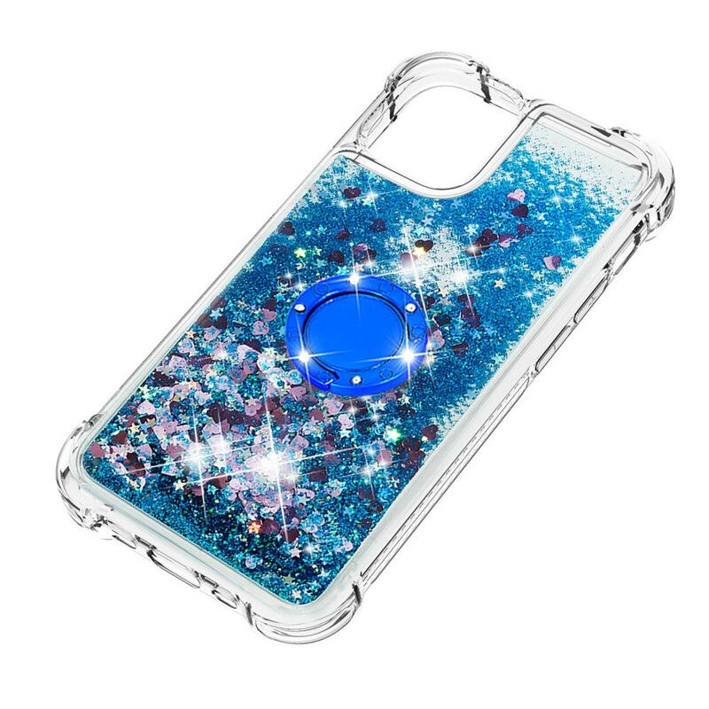 Hoesje iPhone 13 Pro Pailletten Met Ringhouder