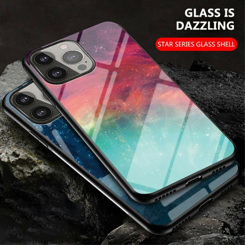 Hoesje iPhone 13 Pro Sterrenhemel Gehard Glas