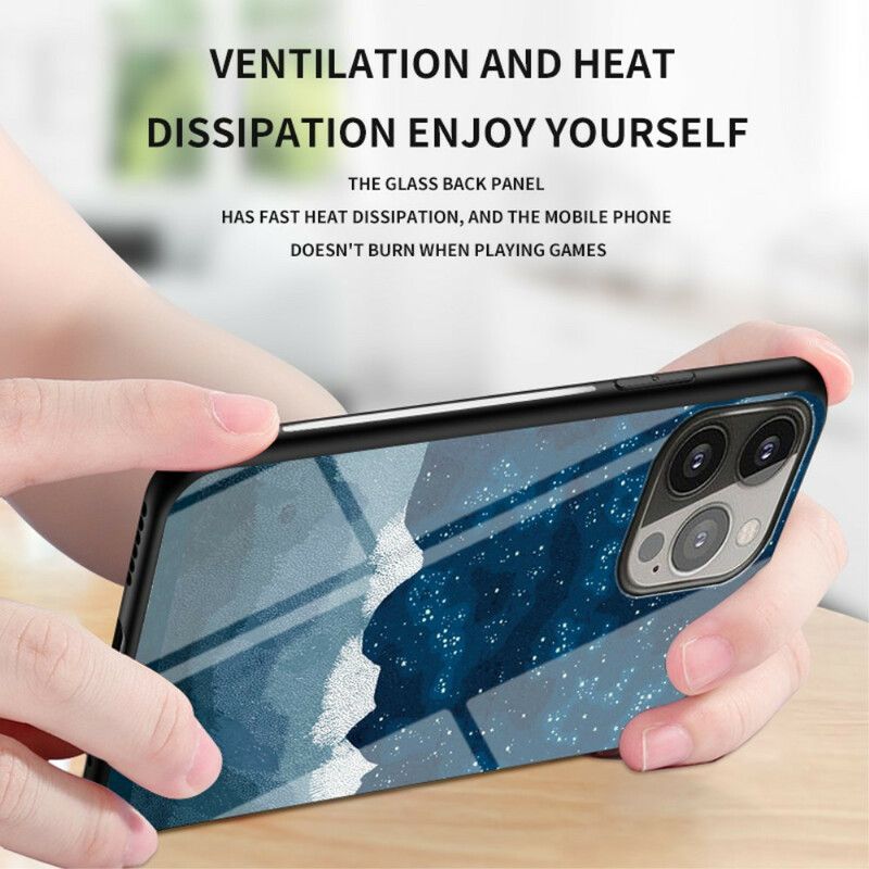 Hoesje iPhone 13 Pro Sterrenhemel Gehard Glas