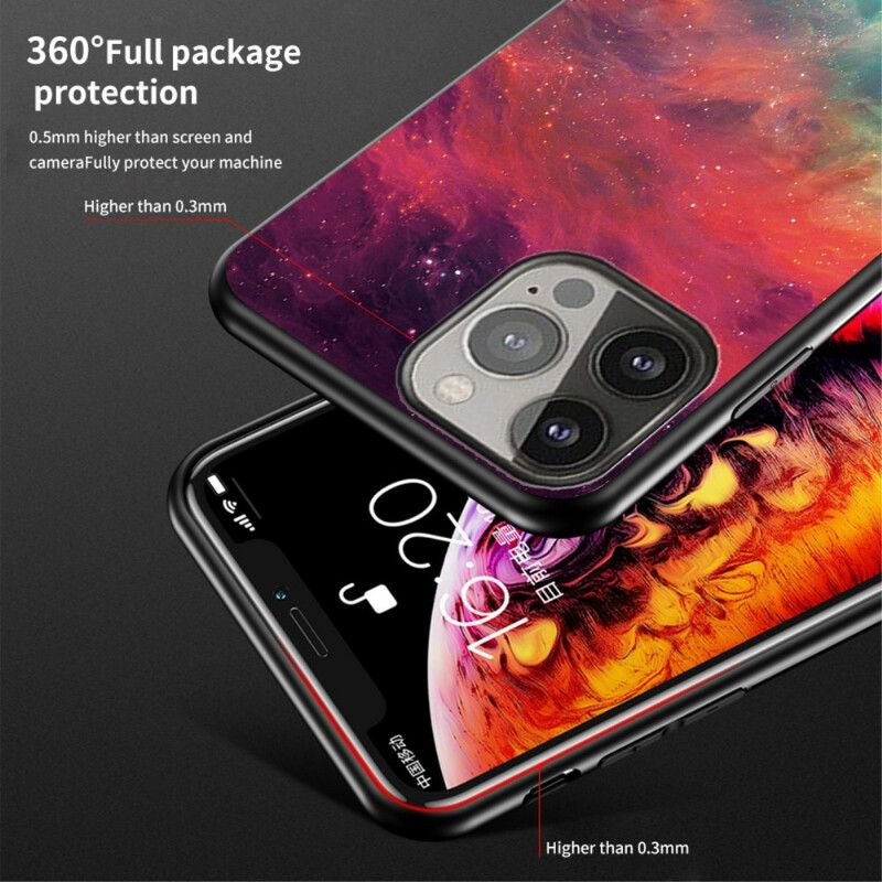 Hoesje iPhone 13 Pro Sterrenhemel Gehard Glas