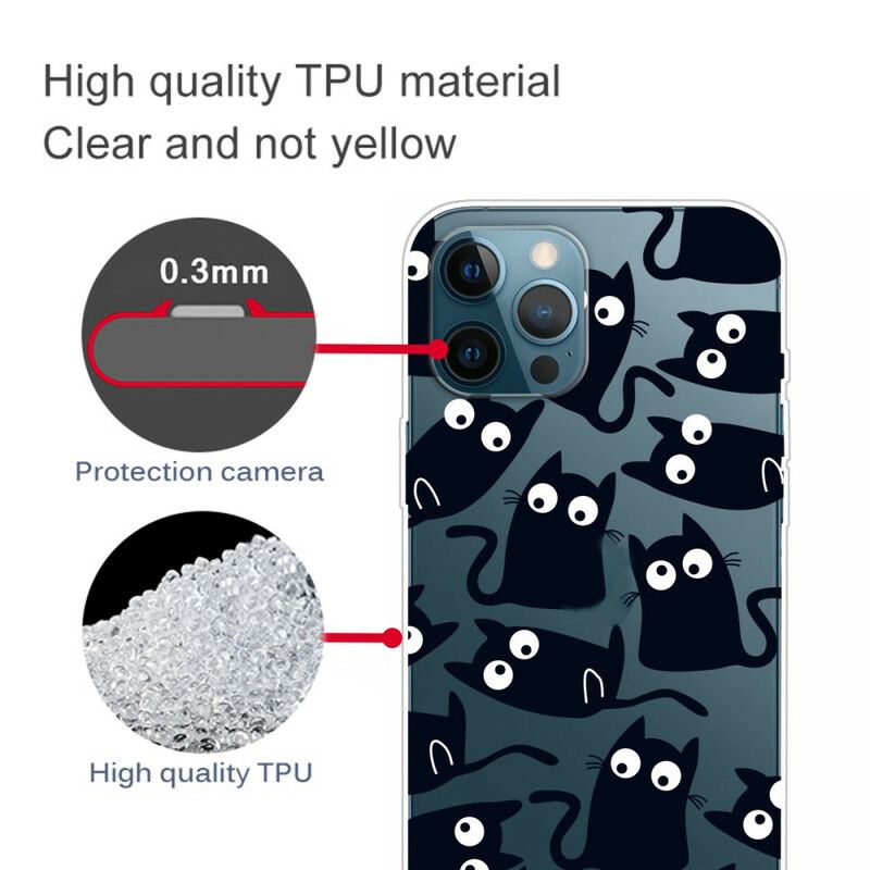 Hoesje iPhone 13 Pro Zwarte Muizen Bescherming Hoesje