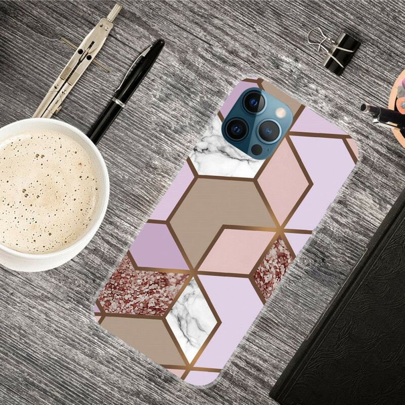 Hoesje Voor iPhone 13 Pro Marmer Geometrie