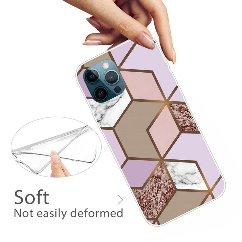 Hoesje Voor iPhone 13 Pro Marmer Geometrie
