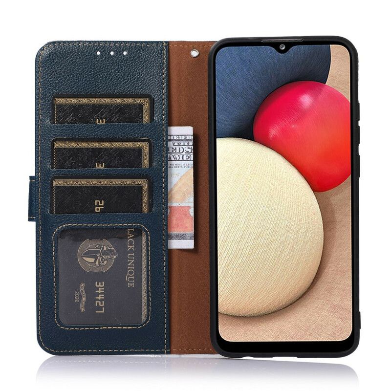 Leren Hoesje iPhone 13 Pro Litchi-stijl Rfid Khazneh