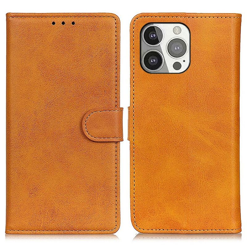 Leren Hoesje iPhone 13 Pro Retro Mat Leereffect